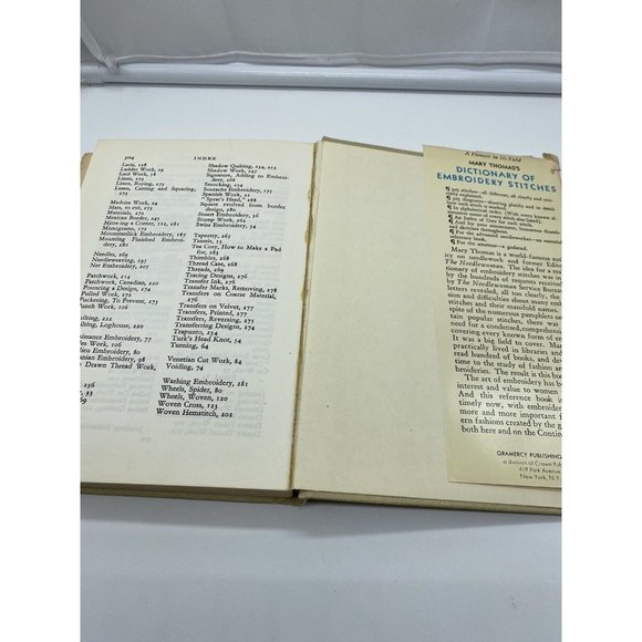 Mary Thomas's Embroidery Book by Mary Thomas Hardcover Dust Jacket 1936 - Picture 14 of 14